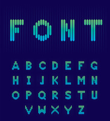 Vertical line font. Set for your headlines, posters, etc.