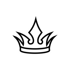 Royal crown icon in a trendy flat design