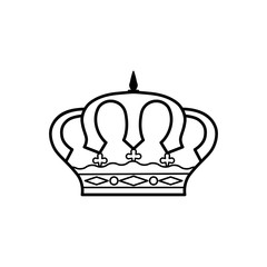 Royal crown icon in a trendy flat design
