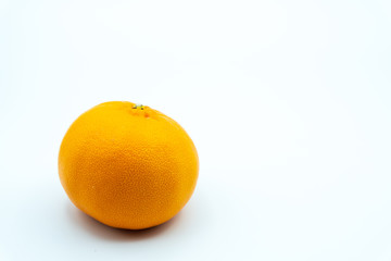 Fresh orange on white background
