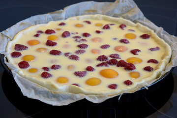 préparation d'une tarte à la maison