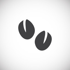 Animal foot print icon on background for graphic and web design. Creative illustration concept symbol for web or mobile app