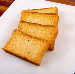 crunchy crispy isolated rusk set