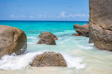 Fototapeta na wymiar Seychellen Strand Corana Beach