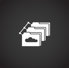 Big data analitics icon on background for graphic and web design. Creative illustration concept symbol for web or mobile app