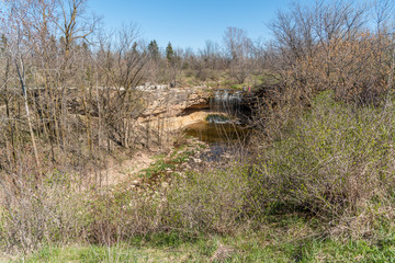 Waterfall on Bower Creek, Niagara Escarpment, Ledgeview, WI.