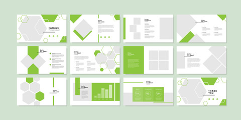 Minimal slides presentation background template. healthcare presentation template