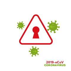 STOP Corona Virus, Covid-19 Pandemic world lockdown for quarantine Illustration Vector