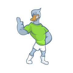Duck mascot design with modern illustration concept style for sport team.