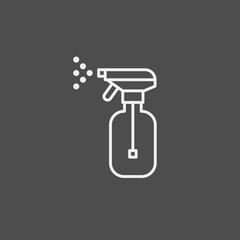 Pulverizer flat vector icon. Disinfection spray flat vector icon