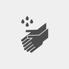 Hand wash flat vector icon. Clean hands flat vector icon