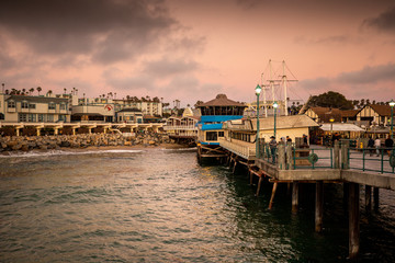 A dramatic sunset over the pier in Redondo Beach, California.