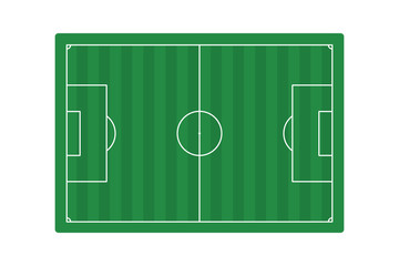 Vector illustration of Green football field. soccer field. 