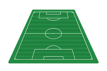 Vector illustration of Green football field. soccer field.  © Nikhom