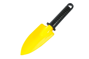 Small garden shovel isolated on white