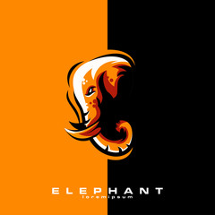 elephant logo design vector abstract illustrator