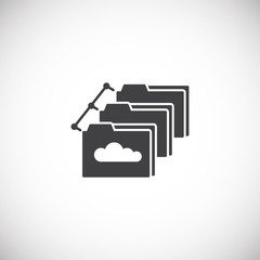 Big data analitics icon on background for graphic and web design. Creative illustration concept symbol for web or mobile app