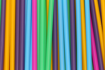 Colorful plastic straws