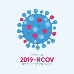 novel corona virus icon. cell of bacteria symbol. covid-19 isolated design element. disease sign vector illustration