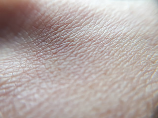 Caucasian detail skin background. Macro texture of healthy skin.