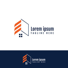 Abstract and modern design for real estate symbol on the white background