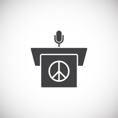 Activism related icon on background for graphic and web design. Creative illustration concept symbol for web or mobile app