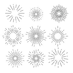 Vector collection of sunbursts