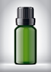 Bottle on background. Glossy surface version. 