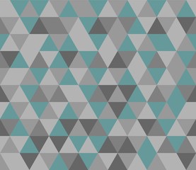 Vector tile background with grey and mint green triangle geometric mosaic 