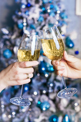 two glasses of champagne