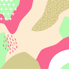 illustration vector EPS print abstract modern art plant botanical garden scandinavian nordic design setyle good for fashion or textile or cover or background or other