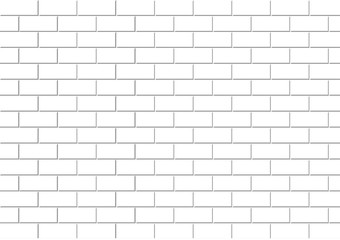 Fototapeta premium White brick wall is texture vector for use wallpaper.