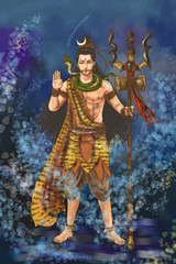 Fototapeta premium Indian god Shiva