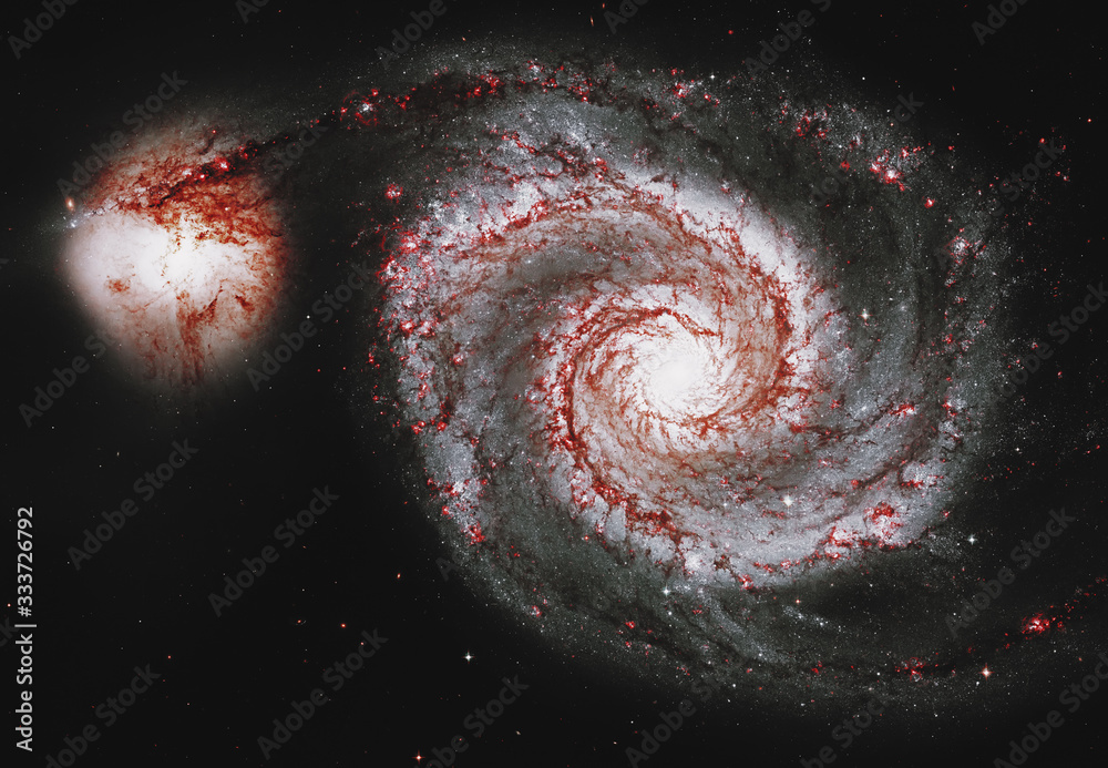 Wall mural whirlpool galaxy. spiral galaxy m51 or ngc 5194.elements of this image are furnished by nasa.