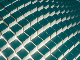 Naklejka premium Abstract cubes shape background, 3d render