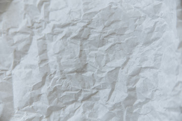 crumpled paper white sheet white background