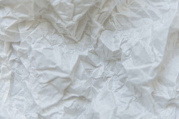 crumpled paper white sheet white background