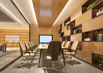 3d render of modern working space
