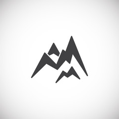 Mountain related icon on background for graphic and web design. Creative illustration concept symbol for web or mobile app