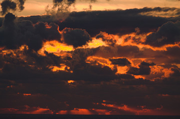 sunset in the sky