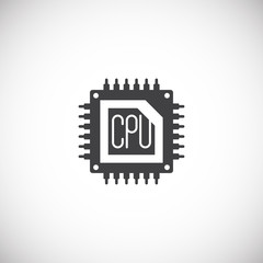 Fototapeta premium Processor chip related icon on background for graphic and web design. Creative illustration concept symbol for web or mobile app