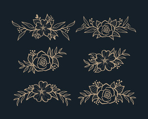 floral rose bouquet vector design