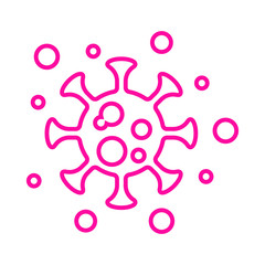 Bacteria Cell Icon, No Infection concept, vector illustration