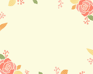 background with floral rose vector design