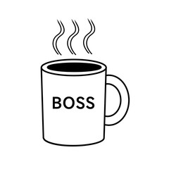 Mug, Cup icon. Raster illustration