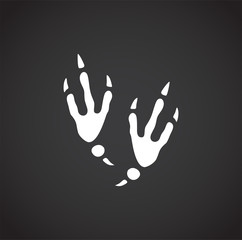 Animal foot print icon on background for graphic and web design. Creative illustration concept symbol for web or mobile app