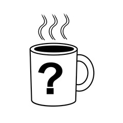 Mug, Cup icon. Raster illustration