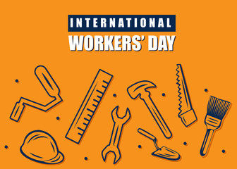 Construction equipment collection, International workers day
