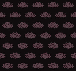 Dark pattern floral background lotus