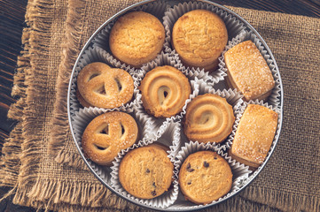 Butter cookies in the box